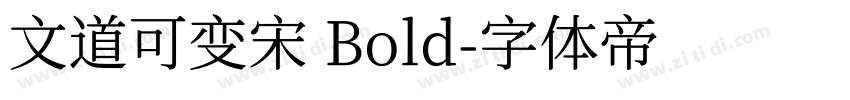 文道可变宋 Bold字体转换